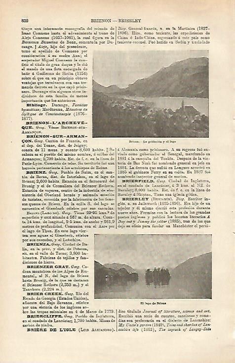 LAMINA ESPASA 25380: Lago de Brienz