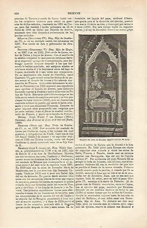 LAMINA ESPASA 25381: Sepulcro de Juan de Brienne