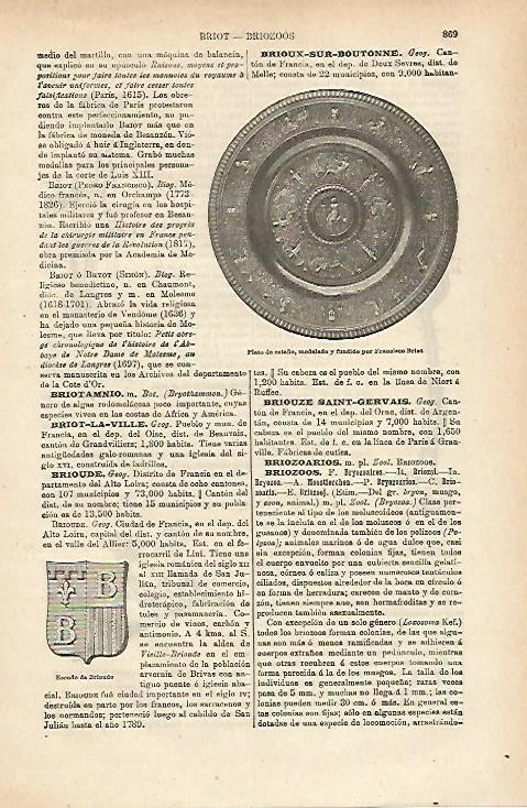 LAMINA ESPASA 25389: Plato de estaño fundido por Francisco Briot