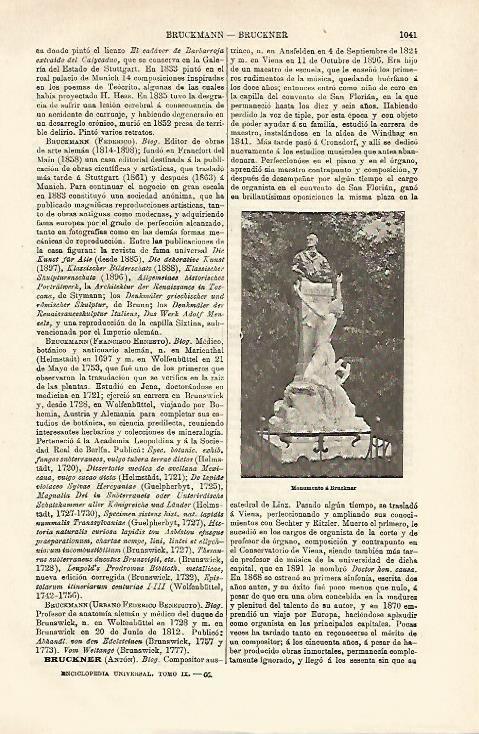 LAMINA ESPASA 25415: Monumento a Bruckner