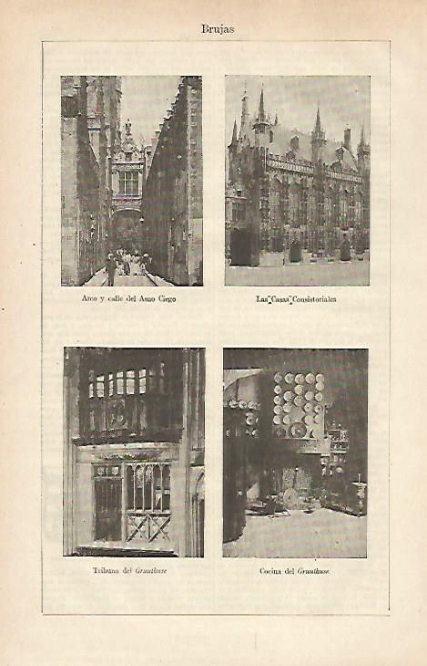 LAMINA ESPASA 25419: Vistas de Brujas Belgica