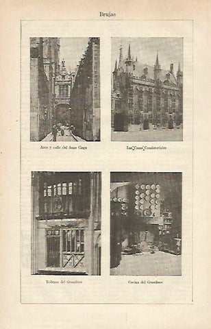 LAMINA ESPASA 25419: Vistas de Brujas Belgica