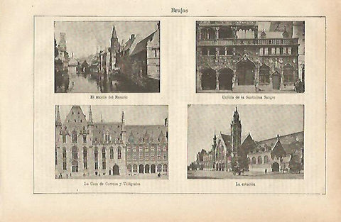 LAMINA ESPASA 25423: Muelle Correos y estacion de Brujas