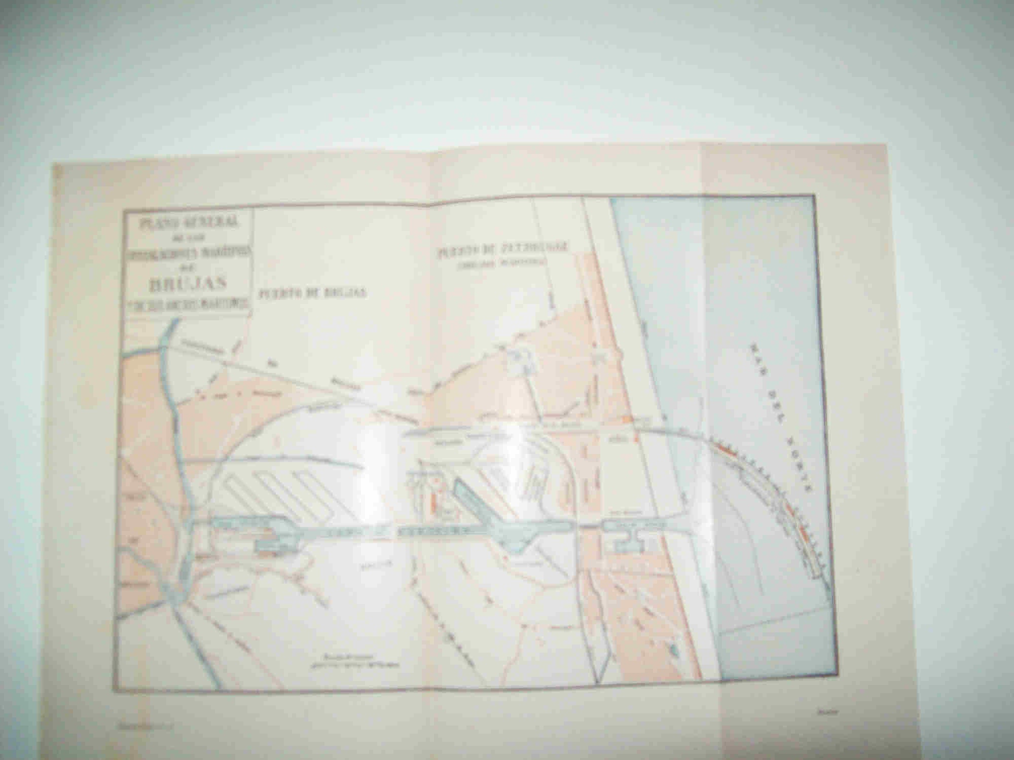 LAMINA ESPASA 25424: Mapa de las estaciones maritimas de Brujas