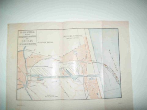 LAMINA ESPASA 25424: Mapa de las estaciones maritimas de Brujas