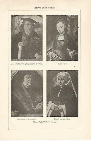 LAMINA ESPASA 25451: Retratos de B. Bruyn en  Colonia