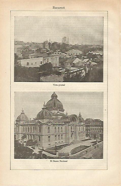 LAMINA ESPASA 25454: Vistas de Bucarest Rumania