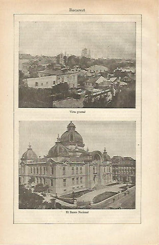 LAMINA ESPASA 25454: Vistas de Bucarest Rumania