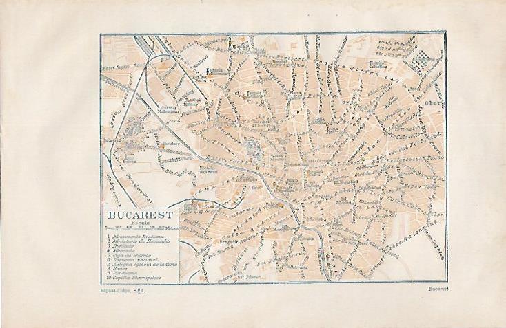 LAMINA ESPASA 25456: Plano de Bucares Rumania
