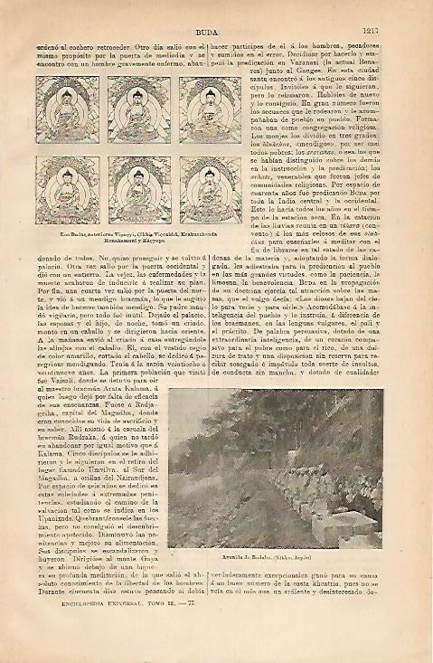 LAMINA ESPASA 25464: Avenida de Budas en Nikko Japon