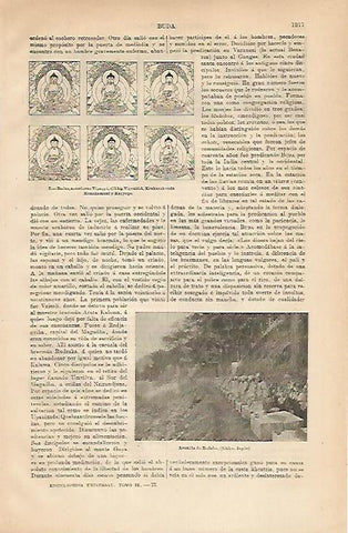 LAMINA ESPASA 25464: Avenida de Budas en Nikko Japon