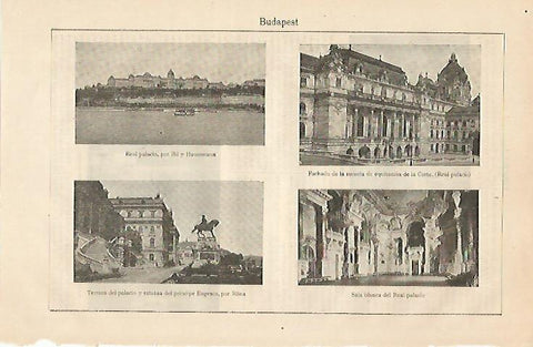LAMINA ESPASA 25465: Vistas de Budapest Hungria