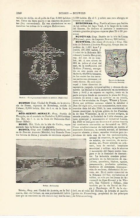 LAMINA ESPASA 25471: Vista de Budua en Dalmacia