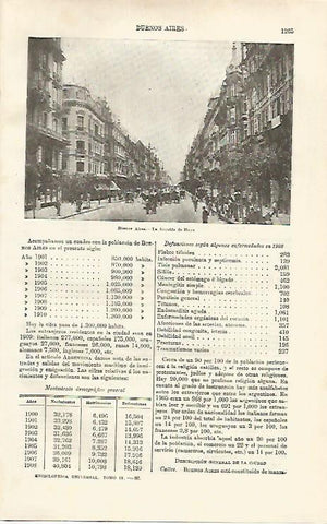 LAMINA ESPASA 25478: Avenida de Mayo de Buenos Aires
