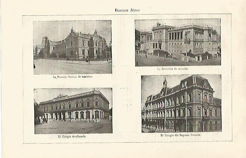 LAMINA ESPASA 25481: Edificios de Buenos Aires
