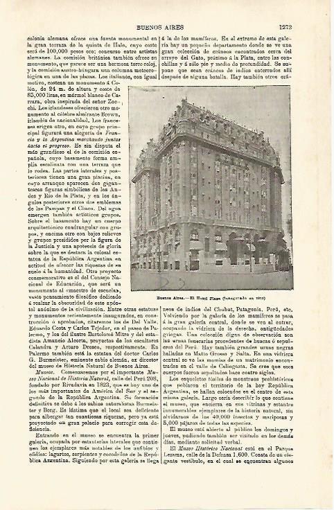 LAMINA ESPASA 25483: Hotel Plaza en Buenos Aires