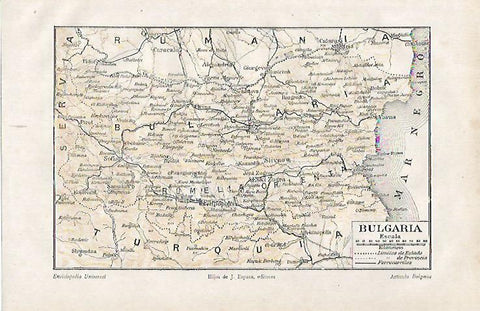 LAMINA ESPASA 25507: Mapa de Bulgaria