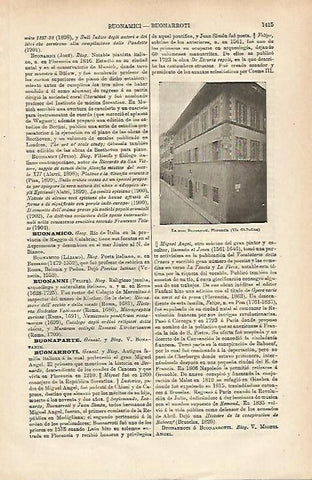 LAMINA ESPASA 25513: Casa Buonarroti en Florencia
