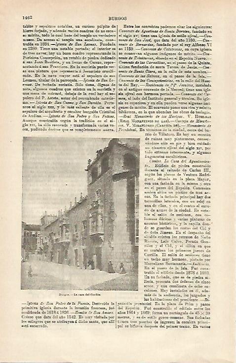 LAMINA ESPASA 25529: Casa del Cordon en Burgos