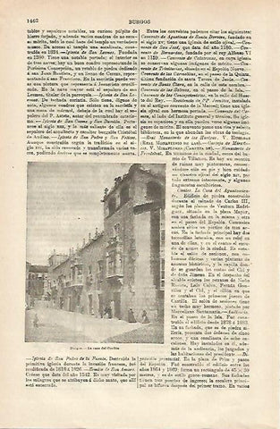 LAMINA ESPASA 25529: Casa del Cordon en Burgos