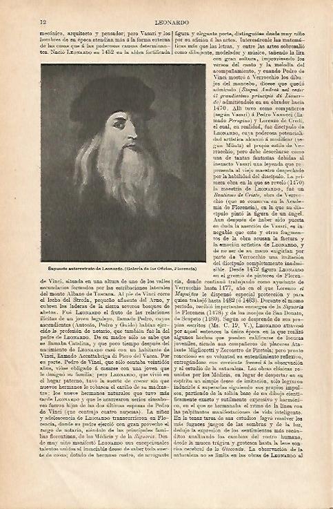 LAMINA ESPASA 25553: Autorretrato de Leonardo da Vinci