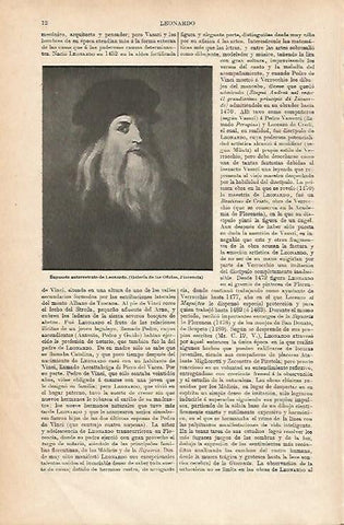 LAMINA ESPASA 25553: Autorretrato de Leonardo da Vinci
