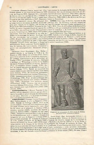 LAMINA ESPASA 25557: Monumento de Juan Jacobo de Medicis por L. Leoni