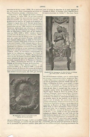 LAMINA ESPASA 25558: El emperador Carlos V por L. Leoni