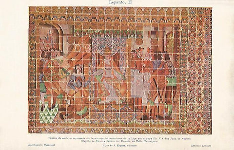 LAMINA ESPASA 25570: Cuadro de azulejos en la Caplla de Valls Tarragona