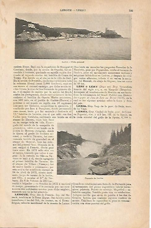 LAMINA ESPASA 25581: Vista de Lerici Italia