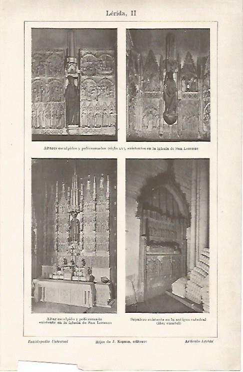 LAMINA ESPASA 25590: Iglesia de San Lorenzo de Lleida