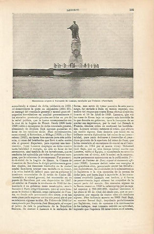 LAMINA ESPASA 25603: Monumento a F. Lesseps en Port Said Egipto