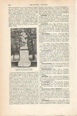 LAMINA ESPASA 25606: Monumento a E. Le Seur en Paris