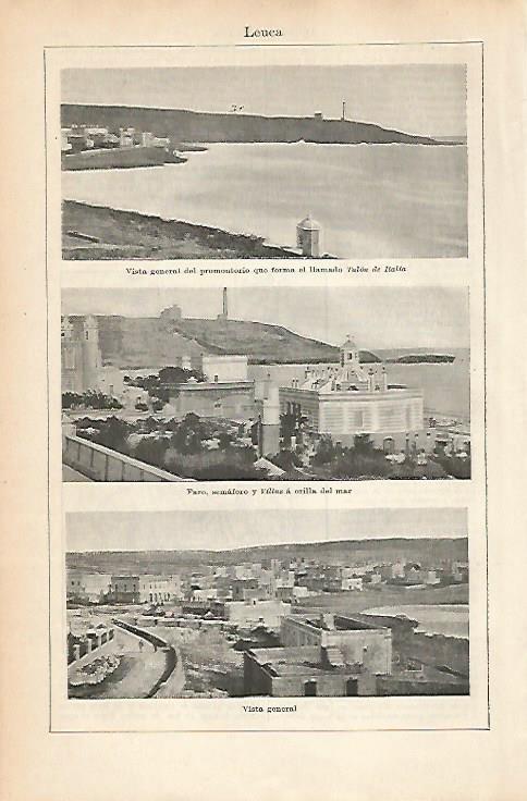 LAMINA ESPASA 25611: Vista general y Faro de Leuca Italia