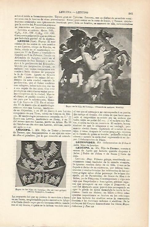 LAMINA ESPASA 25613: Rapto de la hija de Leucipo