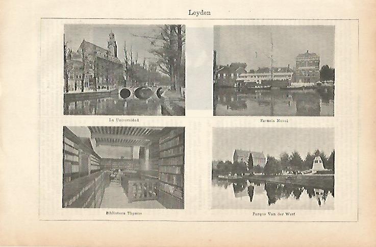 LAMINA ESPASA 25625: Escuela Naval Universidad y Biblioteca de Leyden Holanda