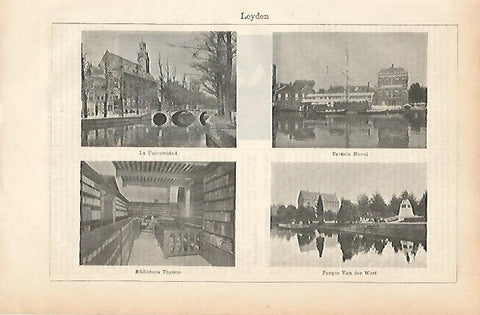 LAMINA ESPASA 25625: Escuela Naval Universidad y Biblioteca de Leyden Holanda