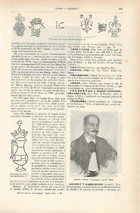 LAMINA ESPASA 25631: Agustin Lhardy y Garrigues por Ramon Casas