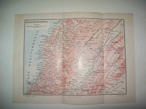 LAMINA ESPASA 25633: Mapa del Libano Septentrional