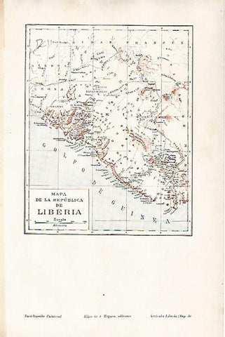 LAMINA ESPASA 25638: Mapa de Liberia