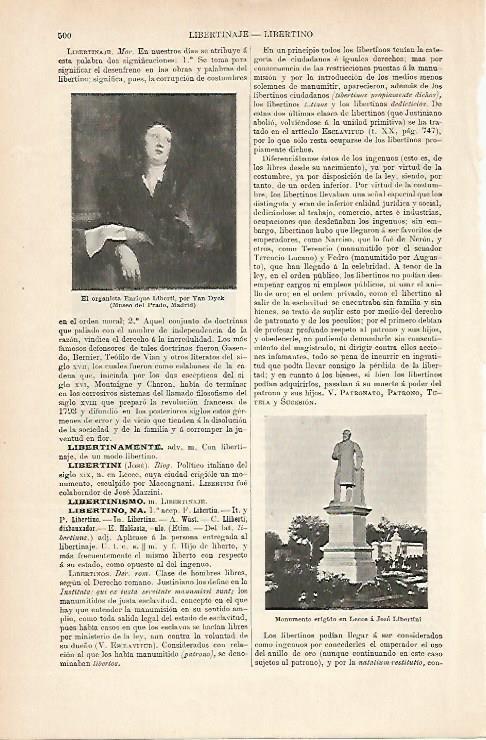 LAMINA ESPASA 25643: El organista Enrique Liberti por Van Dyck