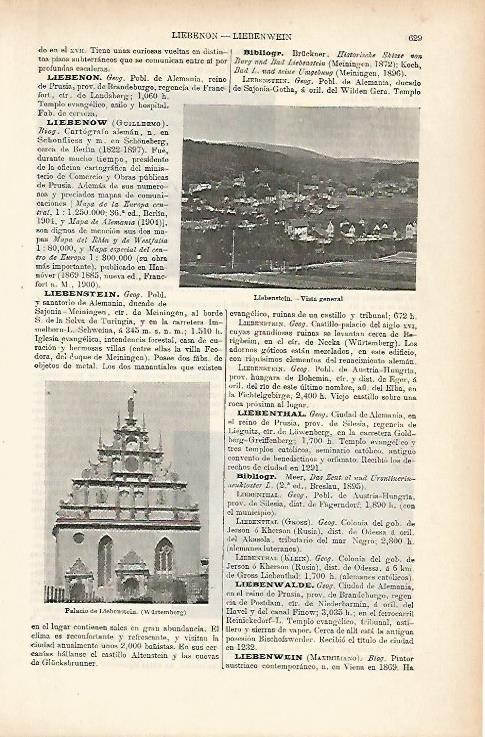 LAMINA ESPASA 25661: Palacio de Lebenstein Alemania