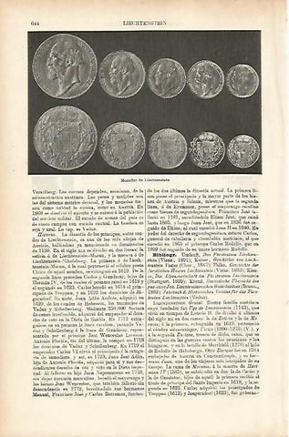 LAMINA ESPASA 25663: Monedas de Liechtenstein