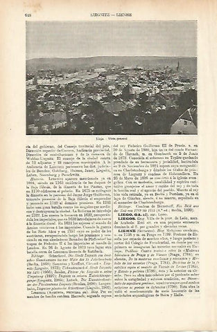 LAMINA ESPASA 25664: Vista de Lieja Belgica