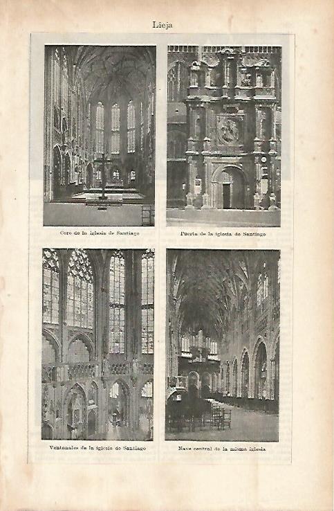 LAMINA ESPASA 25669: Iglesia de Santiago de Lieja Belgica