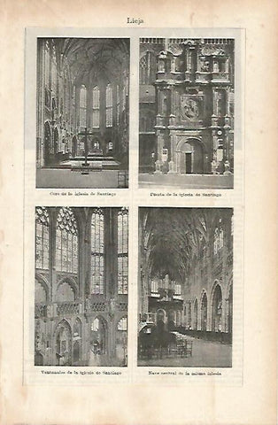 LAMINA ESPASA 25669: Iglesia de Santiago de Lieja Belgica