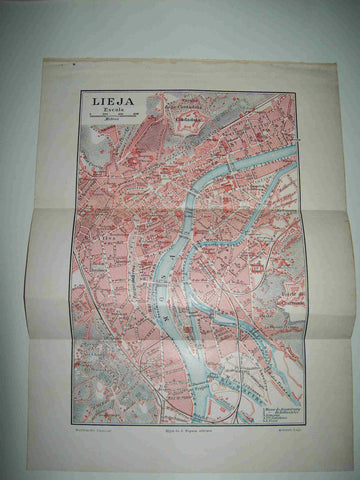 LAMINA ESPASA 25670: Plano de Lieja Belgica