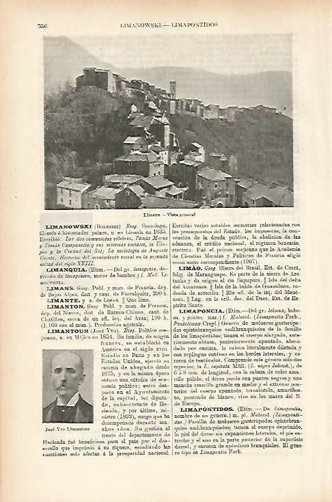 LAMINA ESPASA 25691: Vista de Limana Italia