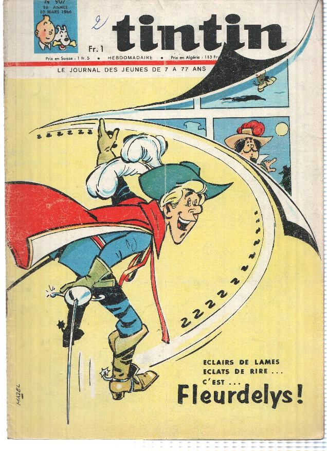 TINTIN LE JOURNAL, Numero 0907: FLEURDELYS (Dargaud 1966)