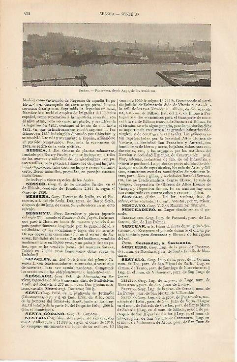 LAMINA ESPASA 584: Astilleros de Sestao Vizcaya